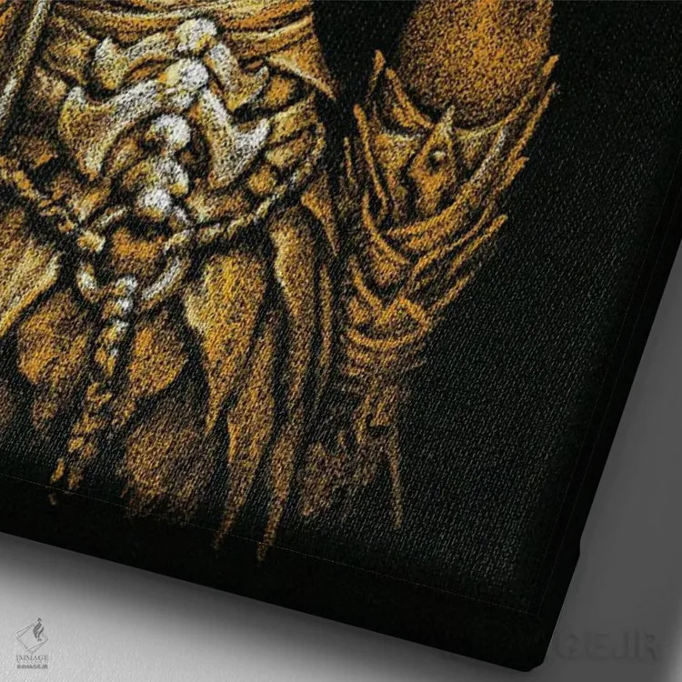 تابلو دکوراتیو آمازونا هشتم اثر سیروئلو - نمای نزدیک بافت بوم