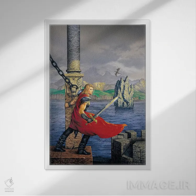 تابلو دکوراتیو بدویر اثر سیروئلو - نمای قابدار سفید