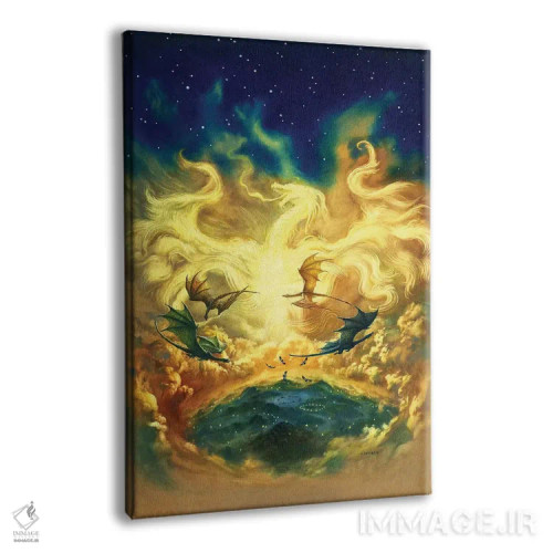 تابلو دکوراتیو دایره ها اثر سیروئلو - نمای پرسپکتیو محصول