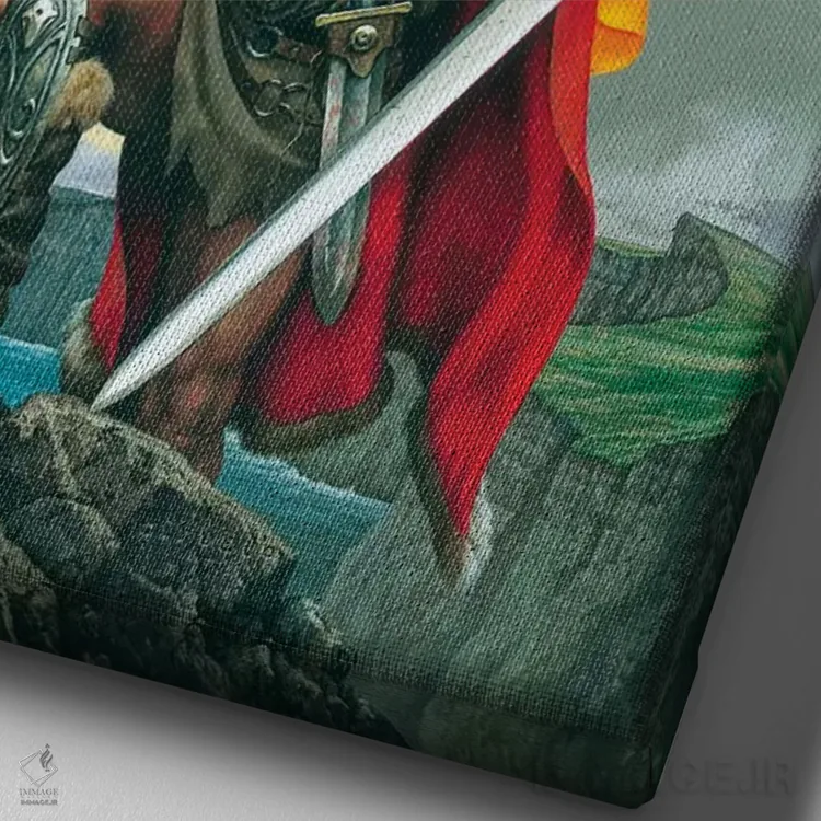 تابلو دکوراتیو برایان بورو اثر سیروئلو - نمای نزدیک بافت بوم