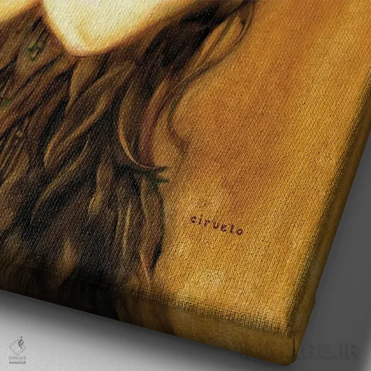 تابلو دکوراتیو ایسیدریس اثر سیروئلو - نمای نزدیک بافت بوم