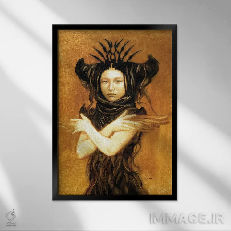 تابلو دکوراتیو ایسیدریس اثر سیروئلو - نمای قابدار مشکی