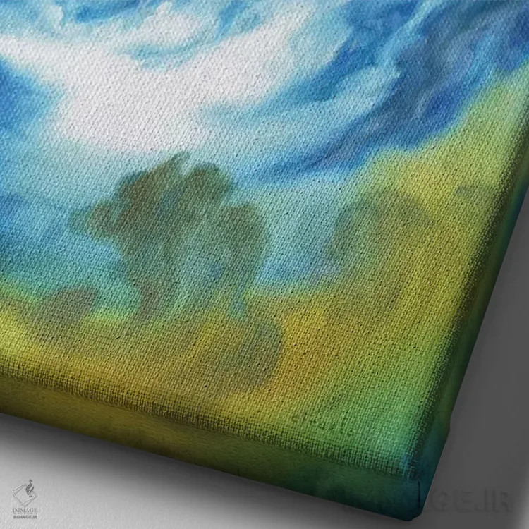 تابلو دکوراتیو چینتامانی اثر سیروئلو - نمای نزدیک بافت بوم