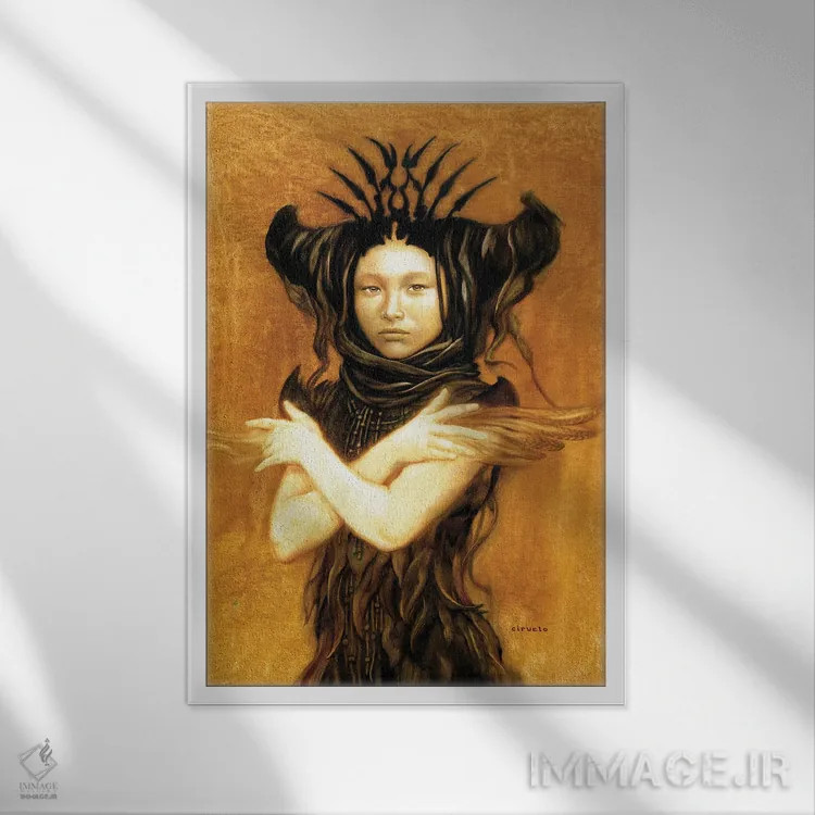 تابلو دکوراتیو ایسیدریس اثر سیروئلو - نمای قابدار سفید