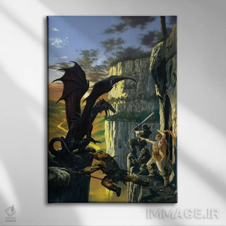 تابلو دکوراتیو سنگ تیره اثر سیروئلو - نمای روبهرو روی دیوار