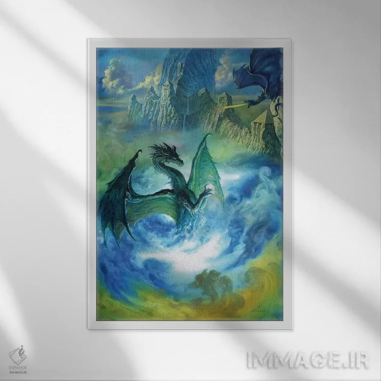 تابلو دکوراتیو چینتامانی اثر سیروئلو - نمای قابدار سفید