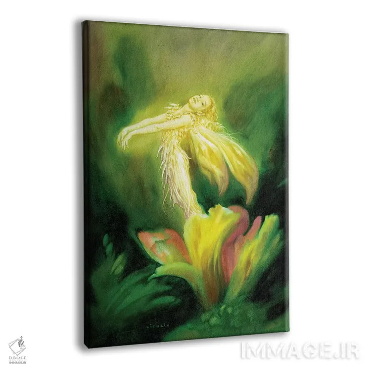 تابلو دکوراتیو پری گل اثر سیروئلو - نمای پرسپکتیو محصول