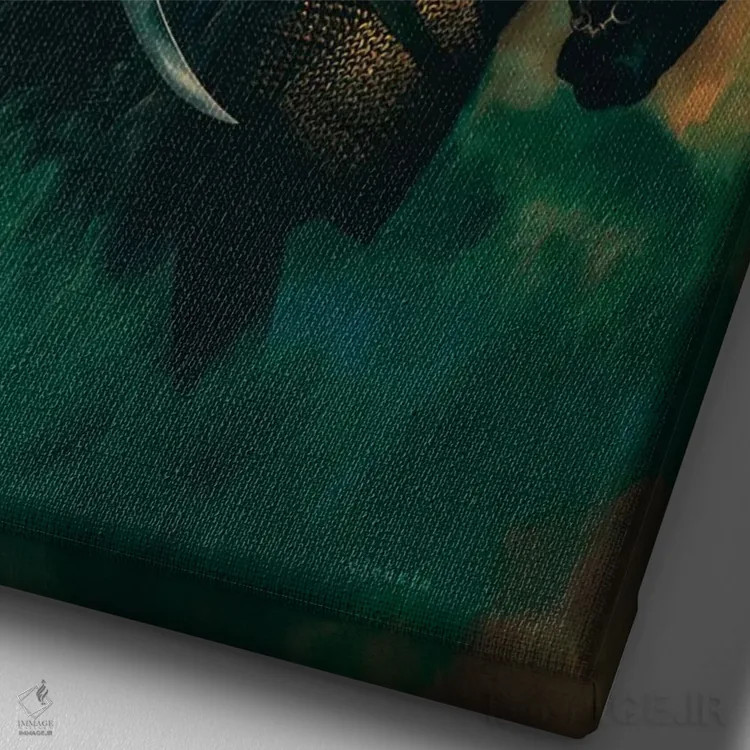 تابلو دکوراتیو دراکونیس اثر سیروئلو - نمای نزدیک بافت بوم