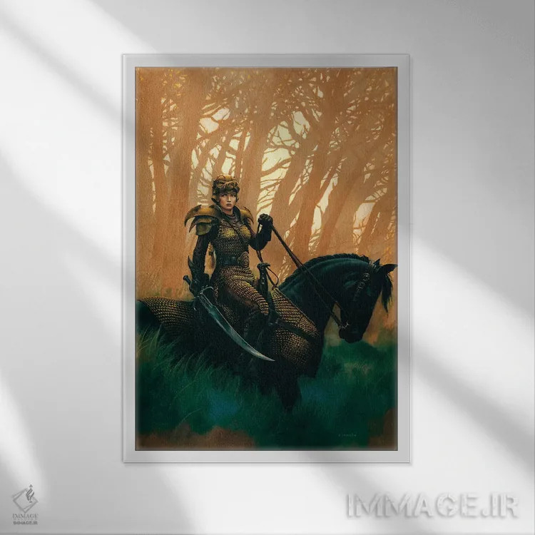 تابلو دکوراتیو دراکونیس اثر سیروئلو - نمای قابدار سفید