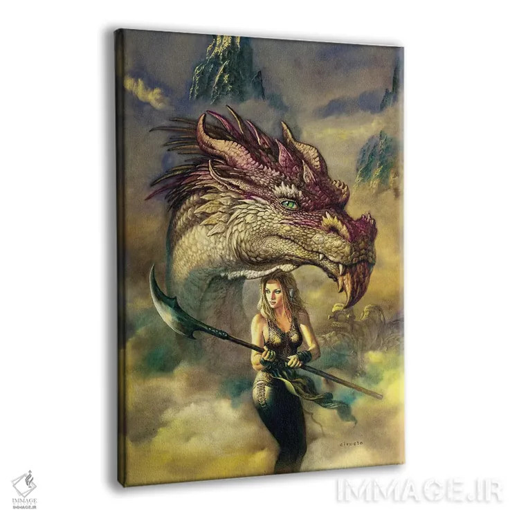 تابلو دکوراتیو گوندور و کیرالدیا اثر سیروئلو - نمای پرسپکتیو محصول