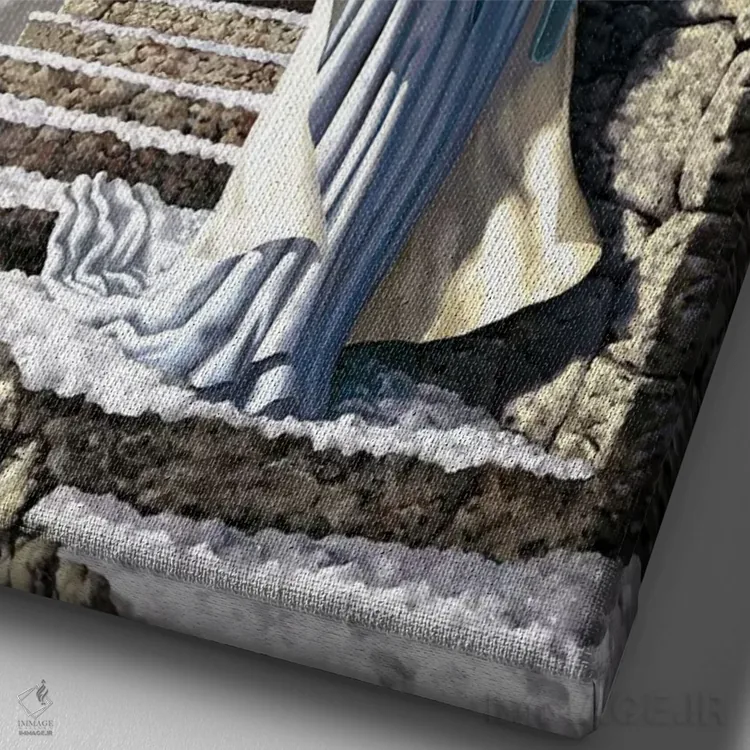 تابلو دکوراتیو جنگ بزرگ صلیبی اثر سیروئلو - نمای نزدیک بافت بوم