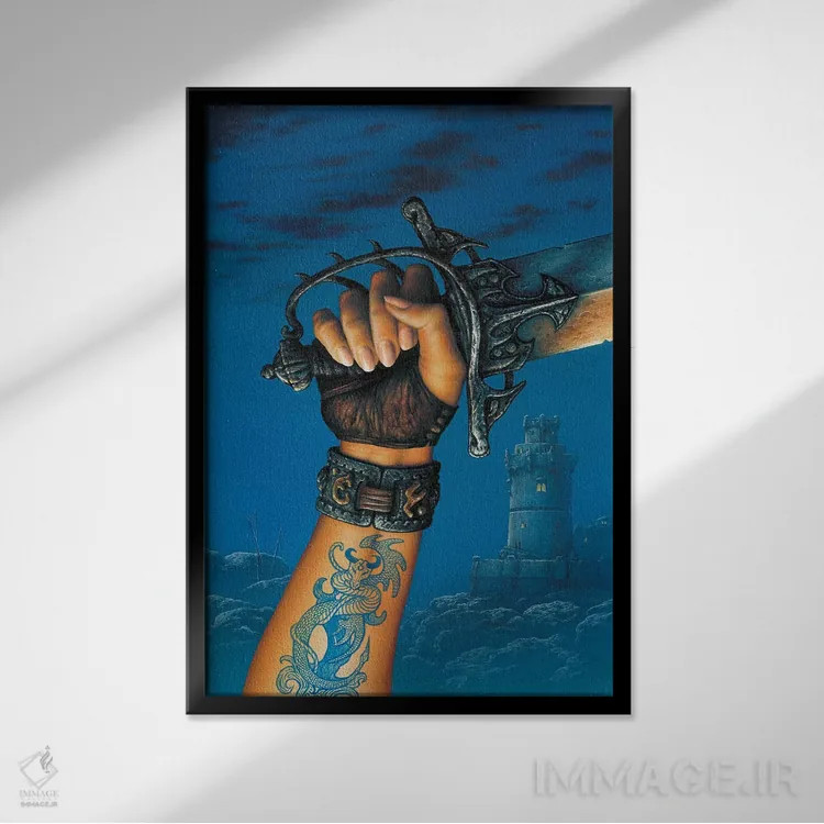 تابلو دکوراتیو دست اثر سیروئلو - نمای قابدار مشکی