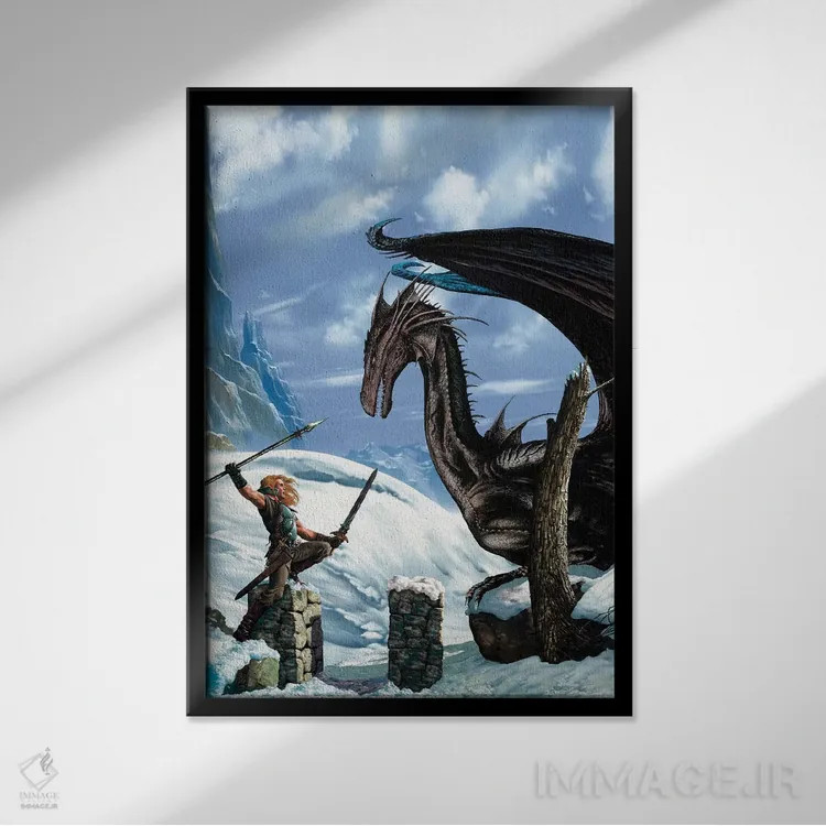 تابلو دکوراتیو گیلتونیل اثر سیروئلو - نمای قابدار مشکی