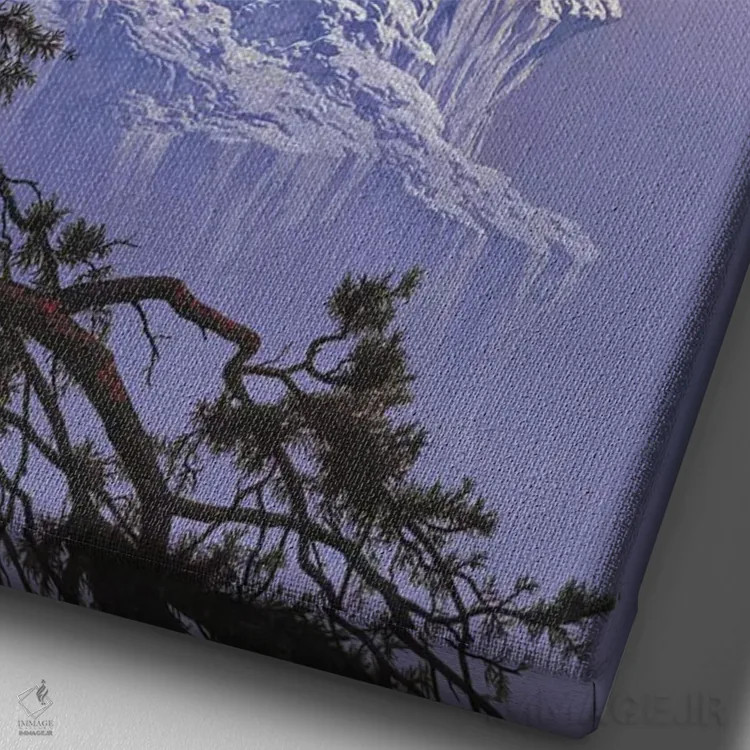 تابلو دکوراتیو اژدهای پرنده اثر سیروئلو - نمای نزدیک بافت بوم