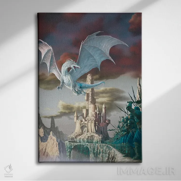 تابلو دکوراتیو حمله هابسی دوم اثر سیروئلو - نمای روبهرو روی دیوار