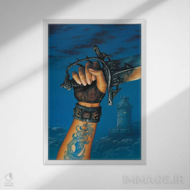 تابلو دکوراتیو دست اثر سیروئلو - نمای قابدار سفید