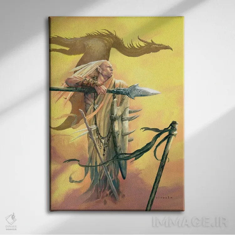 تابلو دکوراتیو اژدهای کایپو اثر سیروئلو - نمای روبهرو روی دیوار