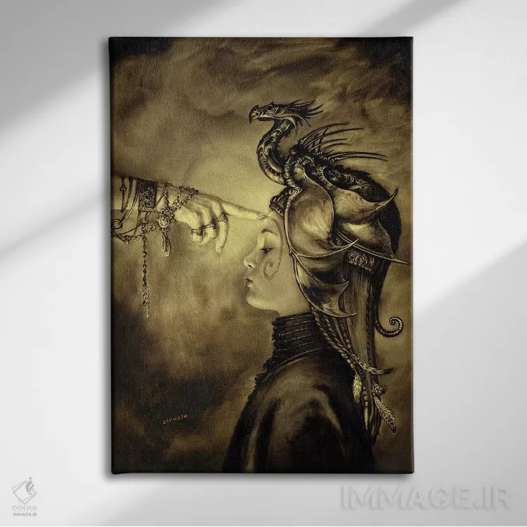 تابلو دکوراتیو آغاز اثر سیروئلو - نمای روبهرو روی دیوار