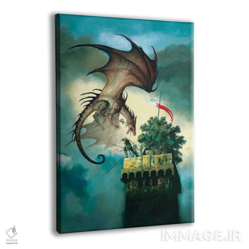 تابلو دکوراتیو اژدهای لوکا اثر سیروئلو - نمای پرسپکتیو محصول