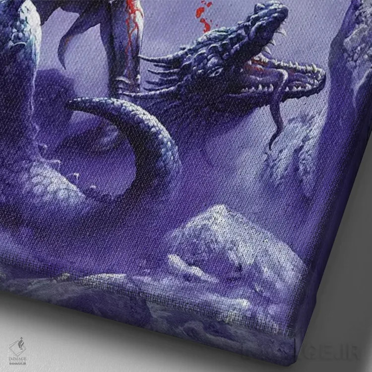 تابلو دکوراتیو لنسلات اثر سیروئلو - نمای نزدیک بافت بوم