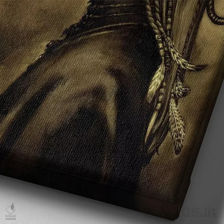 تابلو دکوراتیو آغاز اثر سیروئلو - نمای نزدیک بافت بوم