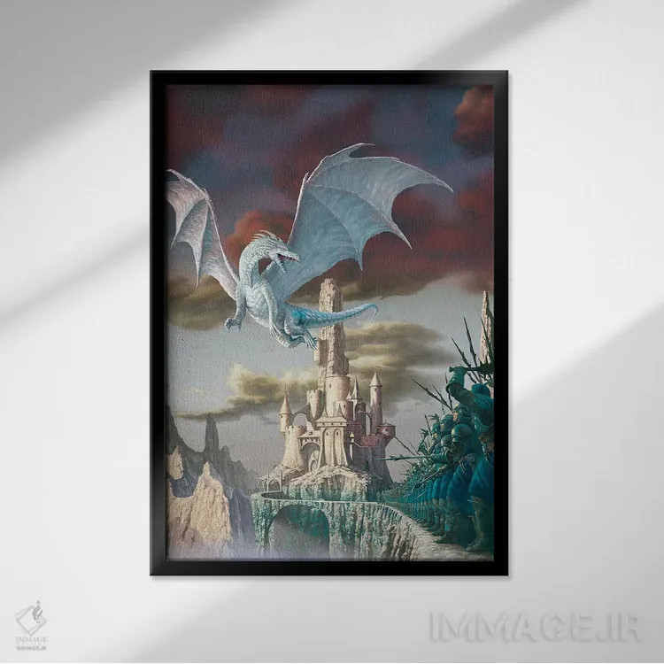 تابلو دکوراتیو حمله هابسی دوم اثر سیروئلو - نمای قابدار مشکی