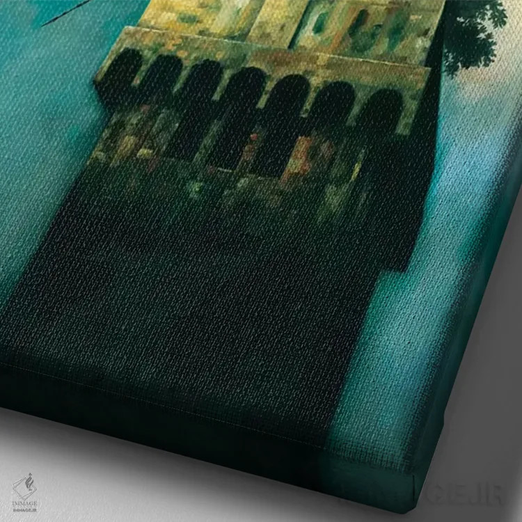 تابلو دکوراتیو اژدهای لوکا اثر سیروئلو - نمای نزدیک بافت بوم