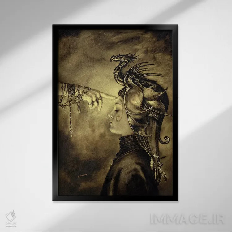 تابلو دکوراتیو آغاز اثر سیروئلو - نمای قابدار مشکی