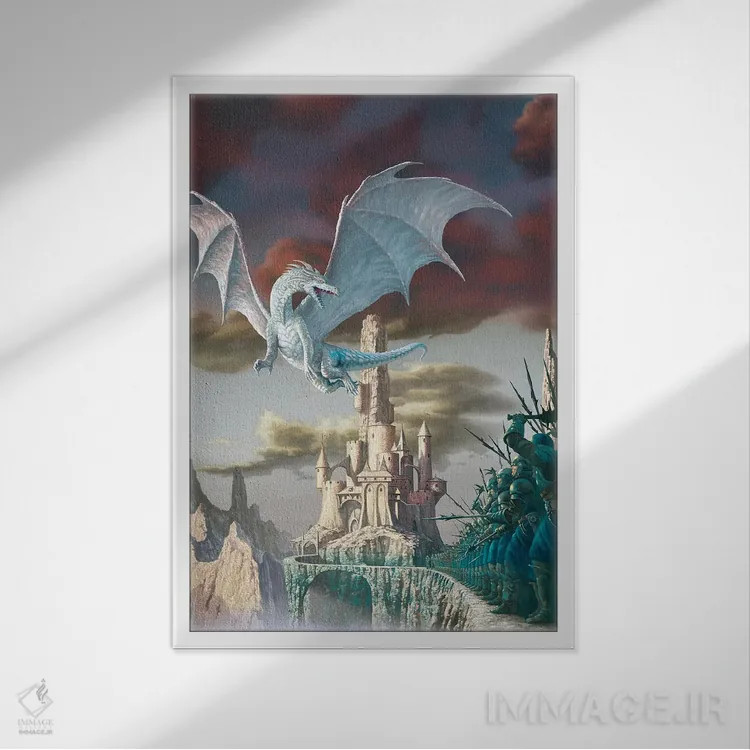 تابلو دکوراتیو حمله هابسی دوم اثر سیروئلو - نمای قابدار سفید