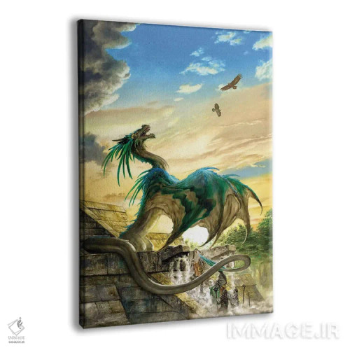 تابلو دکوراتیو کتزالکواتل اثر سیروئلو - نمای پرسپکتیو محصول