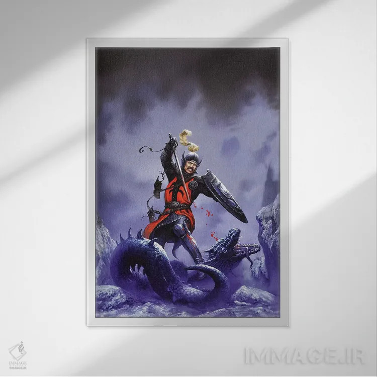 تابلو دکوراتیو لنسلات اثر سیروئلو - نمای قابدار سفید