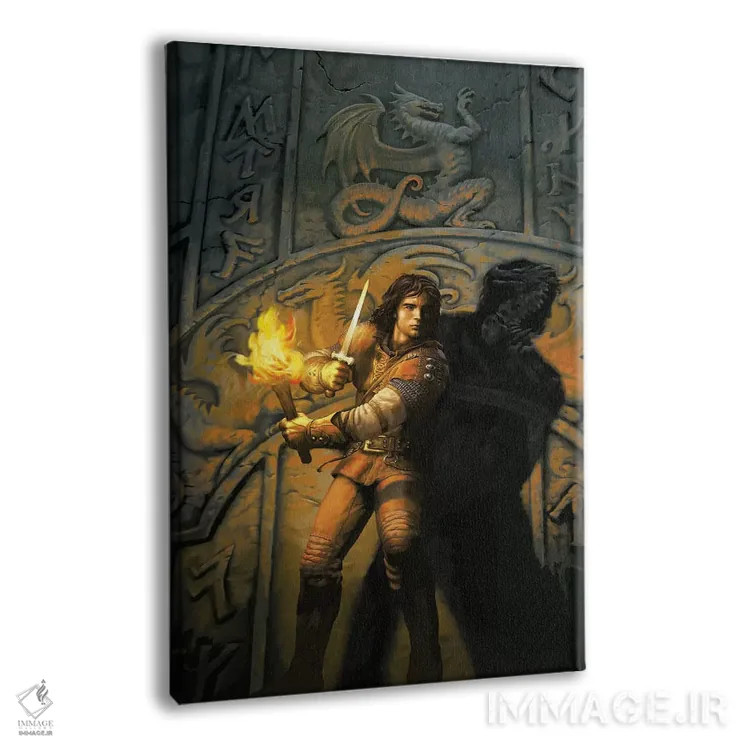 تابلو دکوراتیو اژدهای خشم اثر سیروئلو - نمای پرسپکتیو محصول