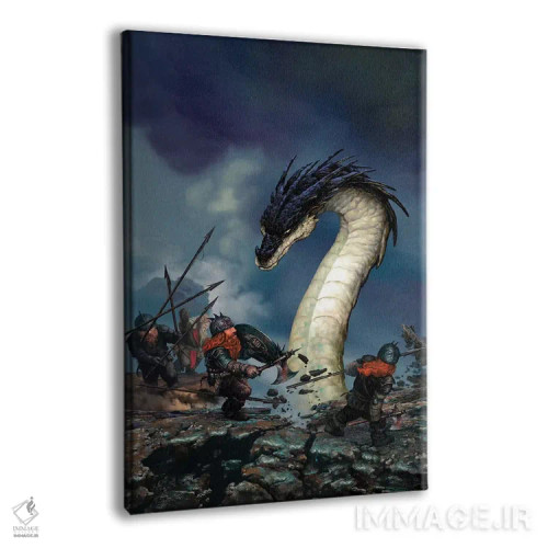 تابلو دکوراتیو اژدهای مارشکل اثر سیروئلو - نمای پرسپکتیو محصول