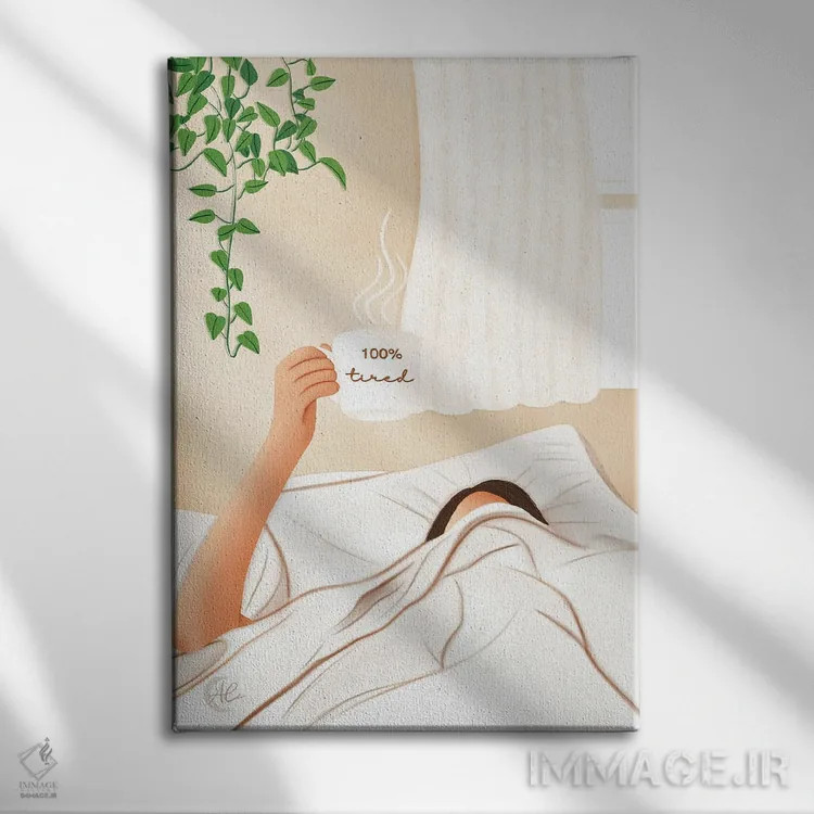 تابلو دکوراتیو خسته اثر اله چیریتسکو - نمای روبهرو روی دیوار