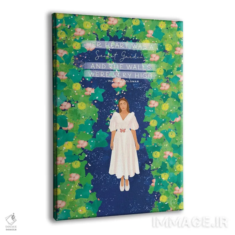 تابلو دکوراتیو قلبش باغی رازآلود بود اثر اله چیریتسکو - نمای پرسپکتیو محصول