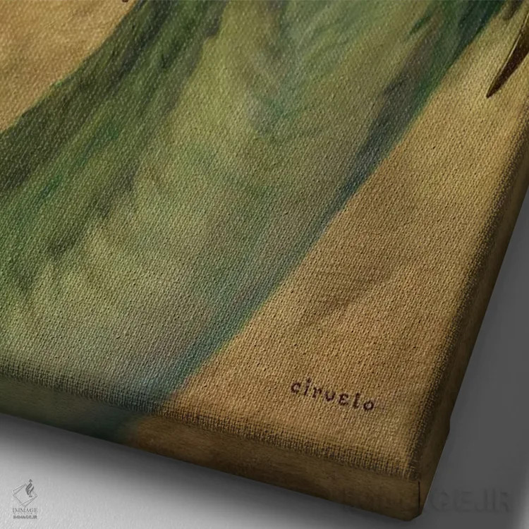 تابلو دکوراتیو ری ولتان اثر سیروئلو - نمای نزدیک بافت بوم