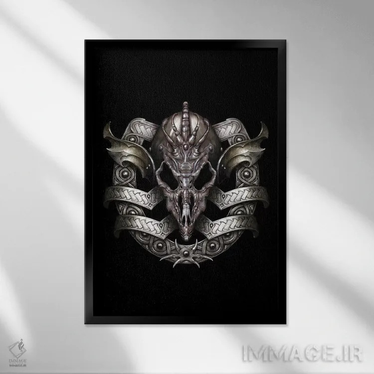 تابلو دکوراتیو سپر اثر سیروئلو - نمای قابدار مشکی