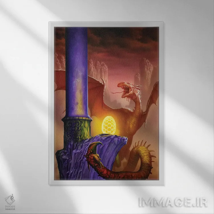 تابلو دکوراتیو وایورن اثر سیروئلو - نمای قابدار سفید