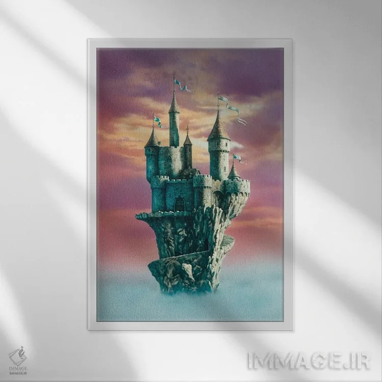 تابلو دکوراتیو قلعه پادشاه انچ اثر سیروئلو - نمای قابدار سفید