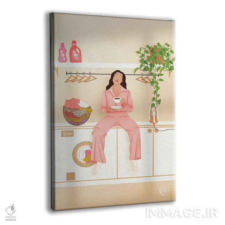 تابلو دکوراتیو روز شستشوی لباس ها اثر اله چیریتسکو - نمای پرسپکتیو محصول