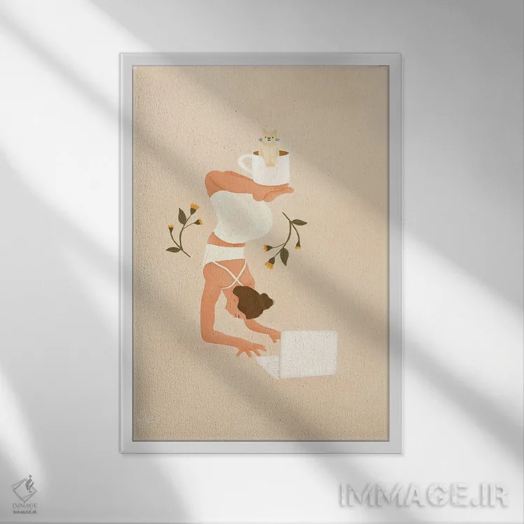 تابلو دکوراتیو هفته ای طولانی اثر اله چیریتسکو - نمای قابدار سفید