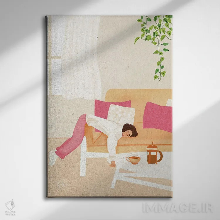 تابلو دکوراتیو گاهی فقط می نشینم اثر اله چیریتسکو - نمای روبهرو روی دیوار