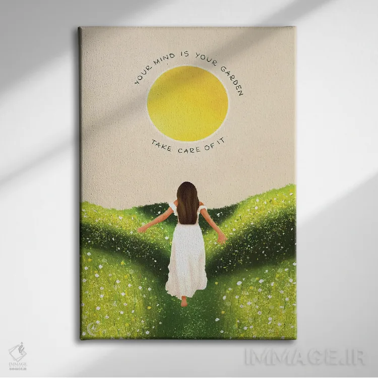 تابلو دکوراتیو ذهنت باغ توست اثر اله چیریتسکو - نمای روبهرو روی دیوار