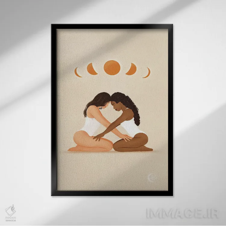 تابلو دکوراتیو ما به هم متصل هستیم اثر اله چیریتسکو - نمای قابدار مشکی