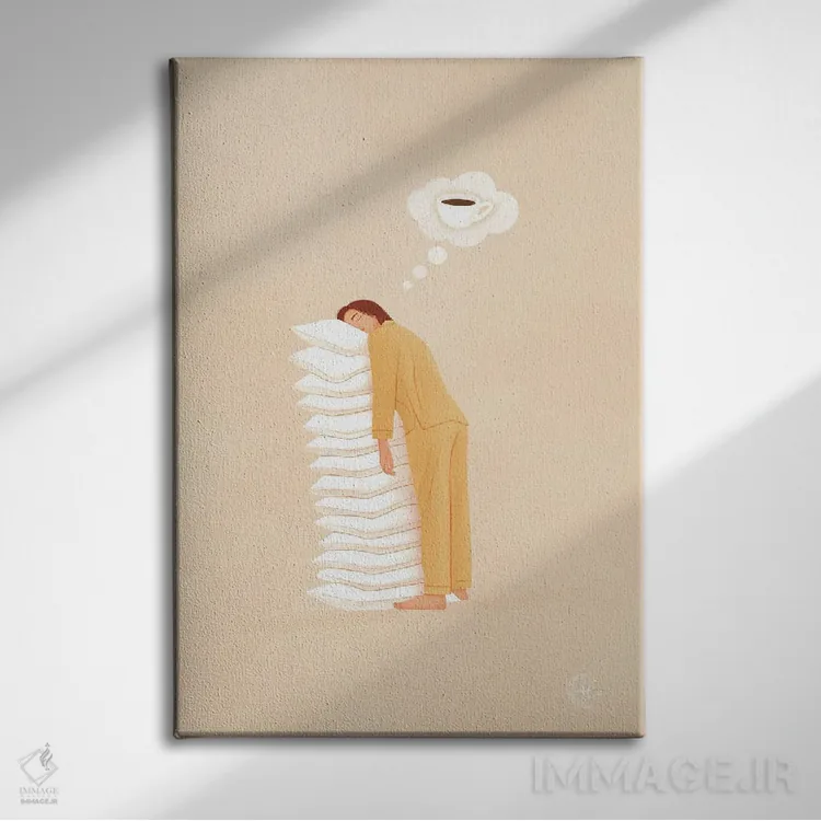 تابلو دکوراتیو جایگزین طبیعی برای خواب اثر اله چیریتسکو - نمای روبهرو روی دیوار