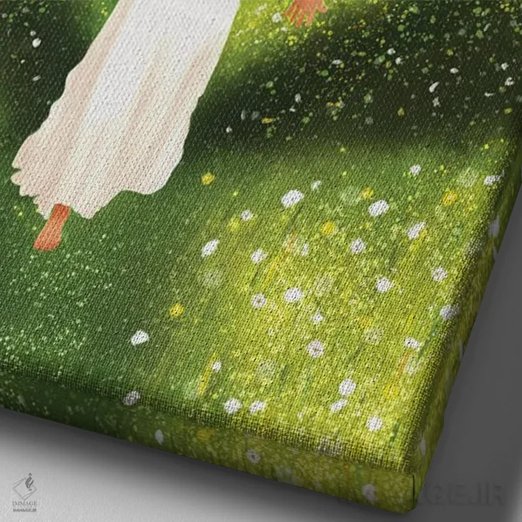 تابلو دکوراتیو ذهنت باغ توست اثر اله چیریتسکو - نمای نزدیک بافت بوم