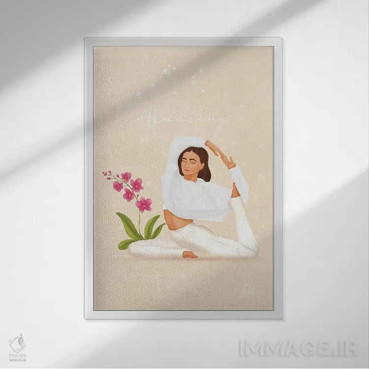 تابلو دکوراتیو آکواریوس اثر اله چیریتسکو - نمای قابدار سفید