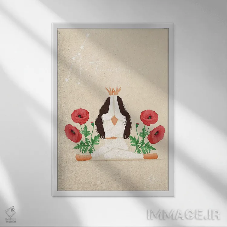 تابلو دکوراتیو تاروس اثر اله چیریتسکو - نمای قابدار سفید