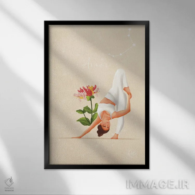 تابلو دکوراتیو آریز اثر اله چیریتسکو - نمای قابدار مشکی