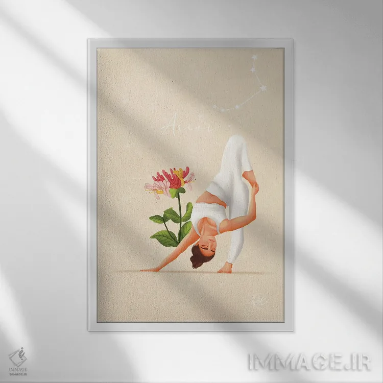 تابلو دکوراتیو آریز اثر اله چیریتسکو - نمای قابدار سفید